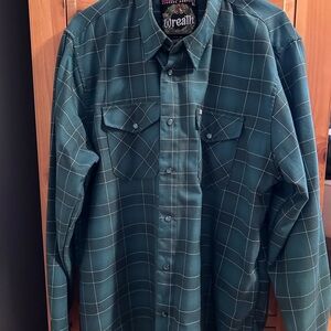 DIXXON Green Windowpane Plaid Button-Down Shirt
